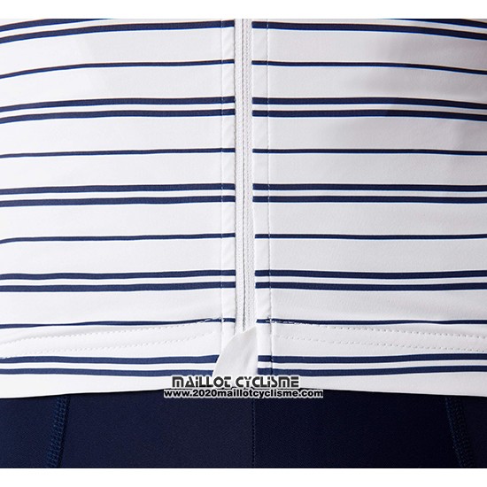 2019 Maillot Ciclismo La Passione Stripe Blanc Manches Courtes et Cuissard